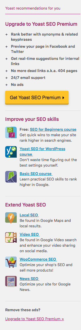 yoast-recommendations