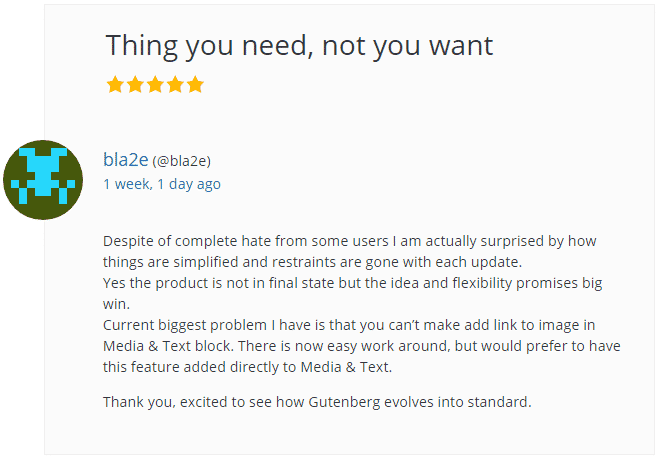 plugin reviews example: helpful review for the community